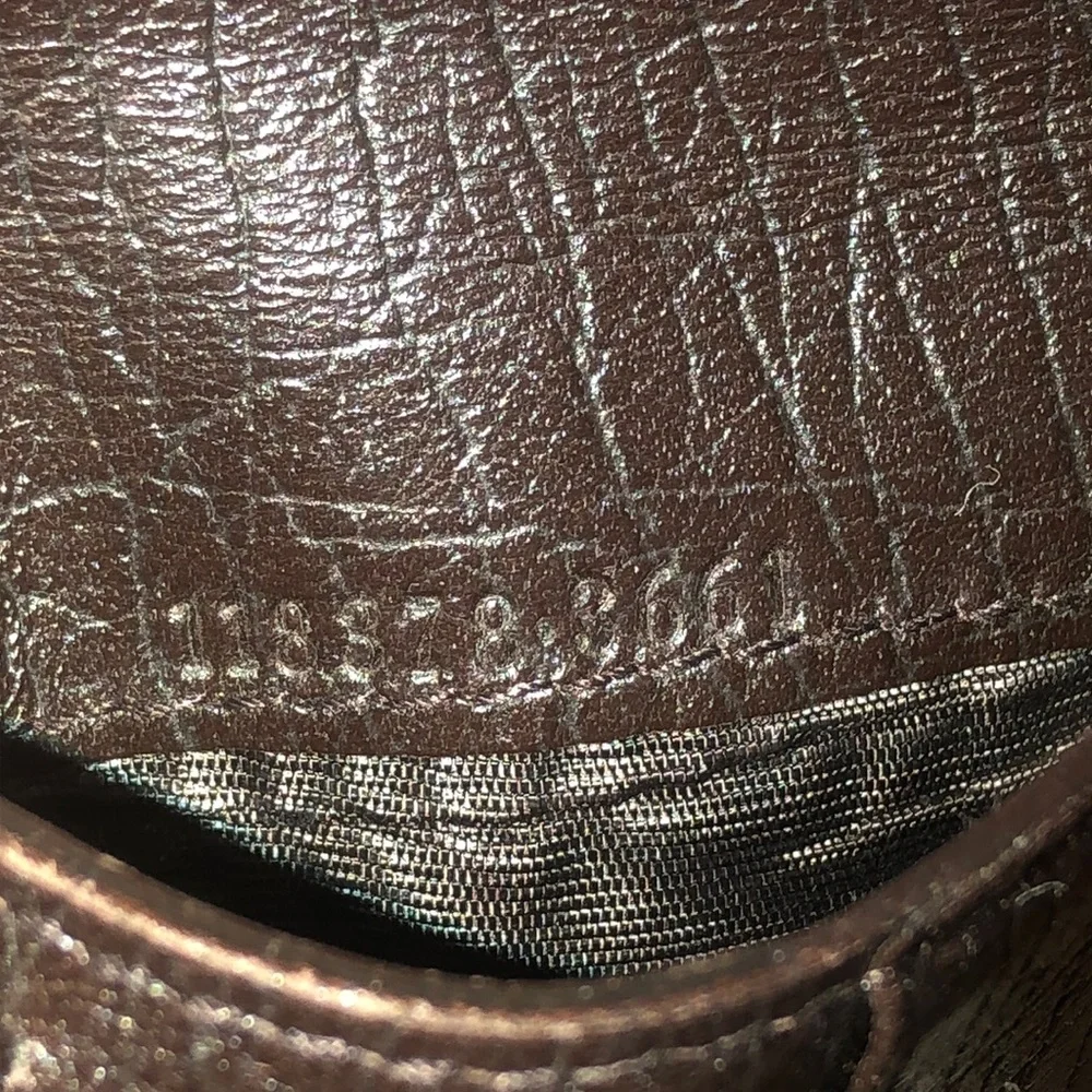 GUCCI GG Supreme Brown Leather Coated Canvas Monogram Bifold Wallet